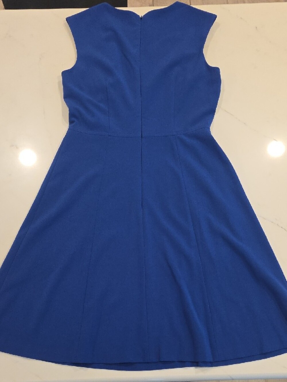 Blue Sleeveless Fit & Flare Dress - Picture 2 of 9